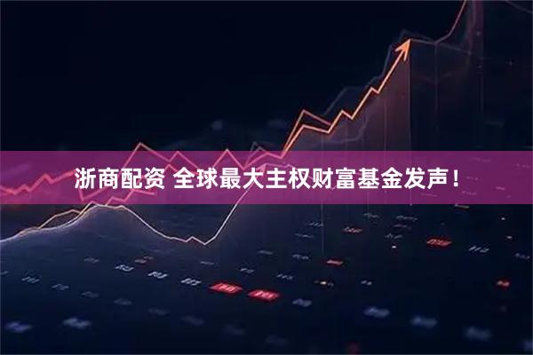 浙商配资 全球最大主权财富基金发声！