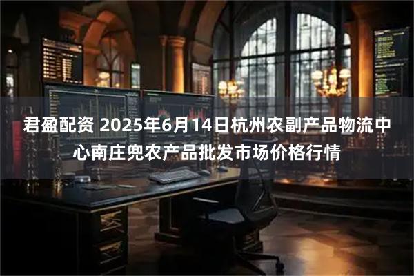 君盈配资 2025年6月14日杭州农副产品物流中心南庄兜农产品批发市场价格行情