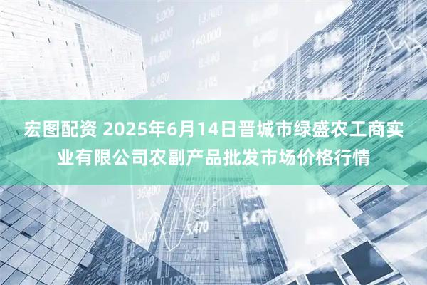 宏图配资 2025年6月14日晋城市绿盛农工商实业有限公司农副产品批发市场价格行情