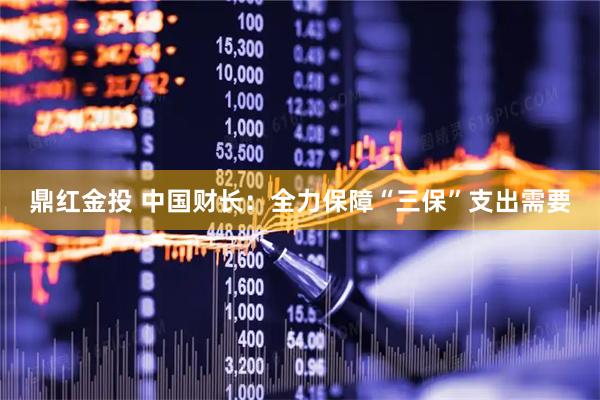 鼎红金投 中国财长：全力保障“三保”支出需要